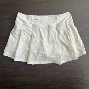 Lululemon White Pace Rival Skirt